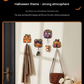 10-pack Halloween Themed Acrylic Wall Hooks（Purple-haired girl pattern） - Self Adhesive Iron Art Hanger for Keys Bags, Spooky Pumpkin Decor for Entryway and Party