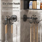 2-pack Beige Octopus Wall Hook Organizer - 360 Degree Rotating Adhesive Kitchen Utensil Holder with 6 Hooks, No Drill Space Saving Storage Rack for Cooking Tools and Towels