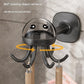 2-pack Beige Octopus Wall Hook Organizer - 360 Degree Rotating Adhesive Kitchen Utensil Holder with 6 Hooks, No Drill Space Saving Storage Rack for Cooking Tools and Towels