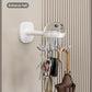 2-pack White Octopus Wall Hook Organizer - 360 Degree Rotating Adhesive Kitchen Utensil Holder with 6 Hooks, No Drill Space Saving Storage Rack for Cooking Tools and Towels