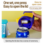 2-pack Blue Easy Open Can Opener Tool - Nail Safe Beverage Lid Lifter with Ergonomic Grip, Portable Plastic Drink Tab Opener for Soda and Beer Cans, Kitchen Gadget Gift
