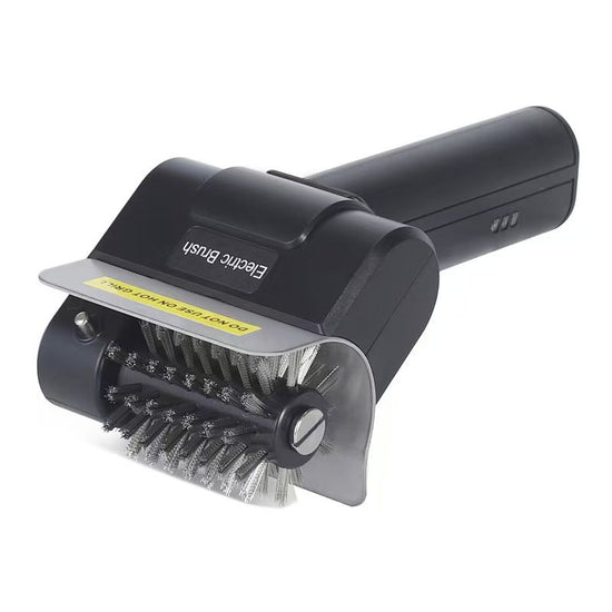 Black Electric BBQ Grill Brush - Cordless Rotating Grill Cleaner with Stainless Steel Bristles, Rechargeable Barbecue Scrubber for Outdoor Grilling and Kitchen Use
