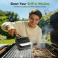 Black Electric BBQ Grill Brush - Cordless Rotating Grill Cleaner with Stainless Steel Bristles, Rechargeable Barbecue Scrubber for Outdoor Grilling and Kitchen Use