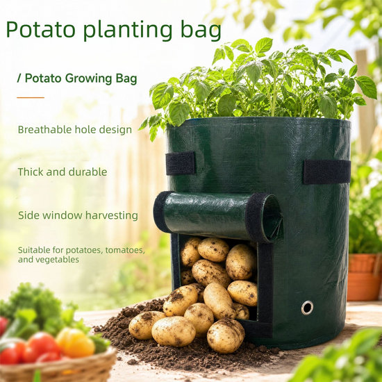 Potato Grow Bags 4 Pack 35x50cm Vegetable Planting Bags PE Garden Planter Bags for Potatoes Tomatoes Fruits and Vegetables