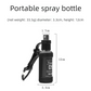 2 Pack 50ml Portable Spray Bottle - Leakproof Travel Mist Sprayer with Carabiner, Fine Mist Pump for Outdoor Camping Hiking, 12cm Black