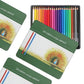 24-Colour Coloured Pencil Set - Hexagonal Drawing Pencils with Vibrant Assorted Colours, Metal Storage Tin for Sketching, Colouring, Illustration and Art