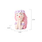 Girl Resin Planter Pot - 17 cm Decorative Flower Crown Face Planter, Creative Succulent Plant Pot for Home, Garden, Balcony and Desktop Decor