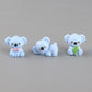 6-Pack Mini Koala Figurines - Cute 3D Resin Animal Ornaments, Assorted Designs for DIY Crafts, Desk, Car, Shelf and Small Decorative Displays
