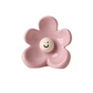 Cute Smiley Flower Ceramic Vase (Purple)- Glossy Floral Shaped Decorative Vase, Modern Tabletop Ornament for Living Room, Entryway, Bedroom and Home Decor