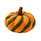 2 Pack 3D Printed Spiral Pumpkin Decoration - Orange and Dark Green Twisted Rib Design, Lightweight Halloween Tabletop Ornament for Autumn Home and Party Decor