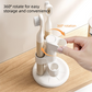2 PCS 360 Rotating Toothbrush Holder - Vertical Layered Storage Stand with Anti Slip Base for Electric Toothbrushes and Bathroom Sink Countertop Organiser