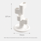 2 PCS 360 Rotating Toothbrush Holder - Vertical Layered Storage Stand with Anti Slip Base for Electric Toothbrushes and Bathroom Sink Countertop Organiser