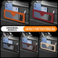 Orange Car Organizer Storage Bag - Dashboard Seat Back Mesh Pocket - Multi-Purpose Mobile Phone Ticket Holder - Space Saving Vehicle Accessories