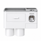 Gray Wall-Mounted Bathroom Organizer with Automatic Toothpaste Dispenser - Includes 2 Magnetic Rinse Cups, Storage Drawer & Toothbrush Holder