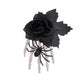 Halloween Skeleton Hand Hair Clip with Black Rose and Spider - Gothic Side Hair Barrette for Costume Parties, Cosplay, Vampire and Horror Dress Up