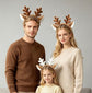 Christmas Reindeer Antler Headband - Brown Plush Deer Ear Hair Accessory for Festive Parties, Cosplay, Holiday Dress Up and Photos