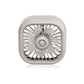 Mini Portable USB Car Air Vent Fan - Khaki, 3-Speed Wind with Ambient LED Light, Rotatable Vent Clip, Compact Cooling Solution for Car Interior