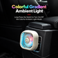 Mini Portable USB Car Air Vent Fan - Khaki, 3-Speed Wind with Ambient LED Light, Rotatable Vent Clip, Compact Cooling Solution for Car Interior