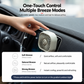 Mini Portable USB Car Air Vent Fan - Khaki, 3-Speed Wind with Ambient LED Light, Rotatable Vent Clip, Compact Cooling Solution for Car Interior