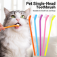 Tangerine Pet Toothbrush 5 Pack - PP Single Head Dental Cleaning Brush, Long Handle Oral Care Tool for Dogs and Cats, Easy Everyday Pet Hygiene