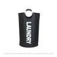 Black Collapsible Laundry Hamper 2 Pack - 38 x 79 cm Oxford Fabric Large Capacity Clothes Baskets with Carry Handles, Space Saving Storage for Home and Dorm