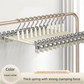 Creamy white Adjustable Pants Hangers 10 Pack - 31 cm Metal Clip Hangers with Non Slip Soft Grip Clips, Space Saving Wardrobe Organisers for Trousers, Skirts and Shorts