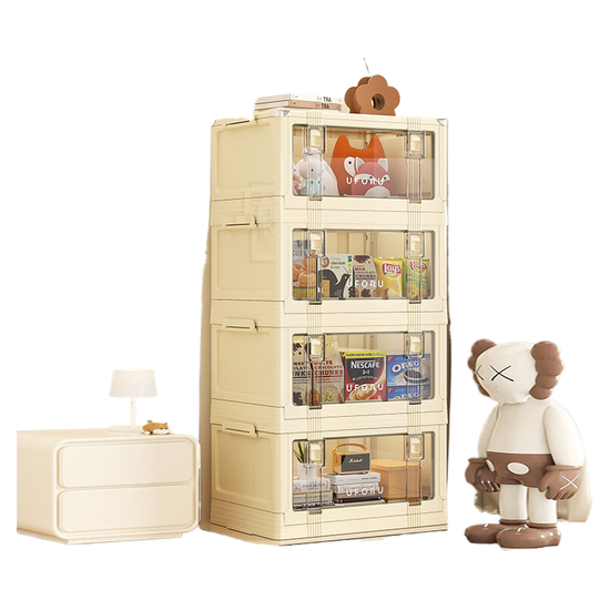 Vintage Folding Storage Box Large 4-Layer