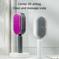 Self Cleaning Hair Brush for Women - One-Key Cleaning, Airbag Scalp Massage, Anti-Static Comb for Home & Travel Use