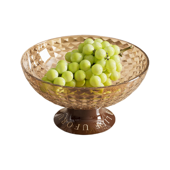 Diamond fruit tray translucent brown color 25.8/12.8x13.5