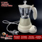 Latest Styles Electric Aluminum Espresso Moka Coffee Maker 3cups Italian Classic - Cream