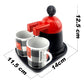 Red Mini Expresso 2Cups Ceramics Coffee Maker Moka Coffee Maker Italian Classic