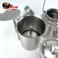2 In 1 Camping Stainless Steel 9Cup Pot Moka Coffee Maker Italian Espresso Kettle 2024 NEW MODLE