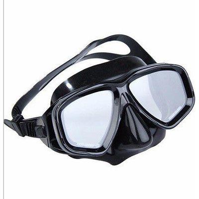 D2 Myopia Prescription Diving Mask for Adults and Teenagers tempered glass lens – black