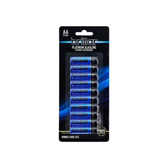 Brillar 10pk  AA Alkaline Alkaline Batteries  1.5V  LR6