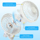 USB Powered Desk Fan – Portable 2-Speed Adjustable Angle Cooling Fan (White)