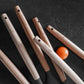 3 Pcs Beechwood & Silicone Kitchen Cooking Utensils Set - Turner/Spoon/Slotted Turner  - Charcoal