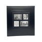 Extra Large 600-Pocket Leather Photo Album - Black