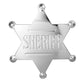 METAL SHERIFF BADGE ASSORTED COLOURS - Bronze