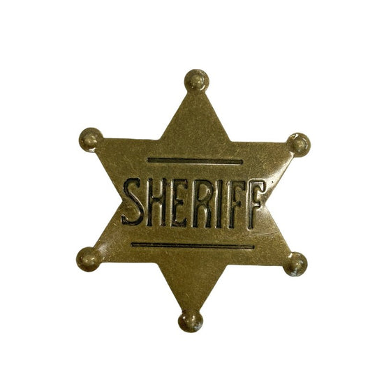 METAL SHERIFF BADGE ASSORTED COLOURS - Bronze