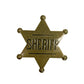 METAL SHERIFF BADGE ASSORTED COLOURS - Bronze