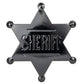 METAL SHERIFF BADGE ASSORTED COLOURS - Silver