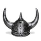 Viking Helmet Medieval Viking Horned Hat Warrior Costume Hat Cosplay-Silver Black