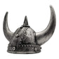 Viking Helmet Medieval Viking Horned Hat Warrior Costume Hat Cosplay-Silver Black