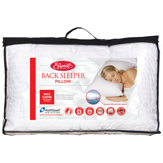 Easy Rest Fibre Ball Fill Back Sleeper Pillows Machine Washable