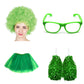 School house carnival colour celebrates kit Wig Glasses Tutus and Pom Poms - Blue