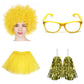 School house carnival colour celebrates kit Wig Glasses Tutus and Pom Poms - Green