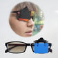 ISSF Flip-Up Eyeshield Sport Shooting Eye Shield Aim Blocker Targeting Sight Cover Blinding - Blue-Horizontal 4x3cm