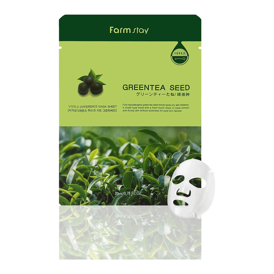 Farmstay Korean Greentea Seed Hydration Facial Mask Sheet(Pack of 10)