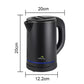 0.8L Electric Kettle Matt Black With Light Design