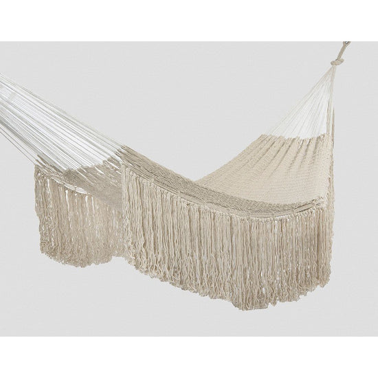 Ivory Cascade, hand woven rope Authentic Mexican Hammock